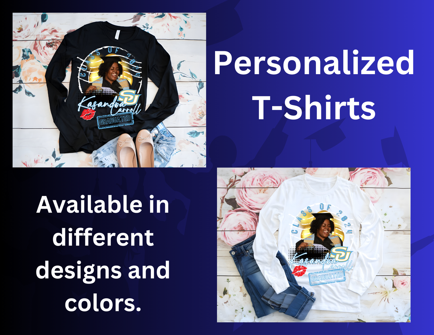 Custom Graduation T-Shirt Full front