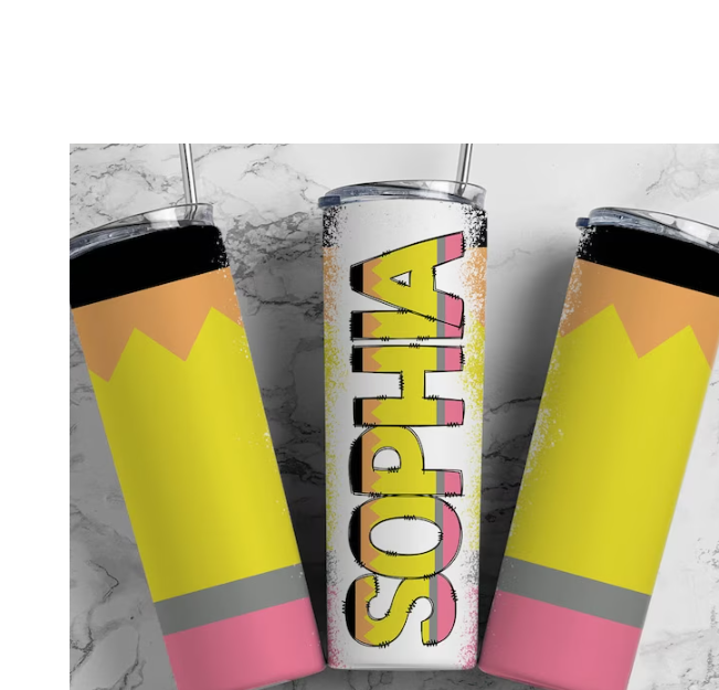 DOODLE LETTER TEACHER TUMBLER