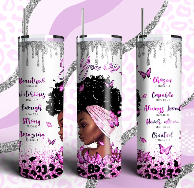 Pink You Are 20 oz Skinny Tumbler with Straw