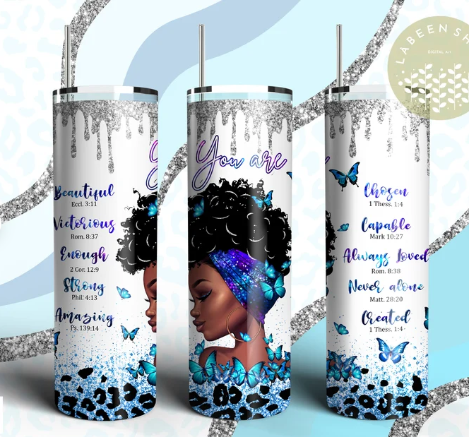 Turquoise You Are 20 oz Skinny Tumbler with Straw