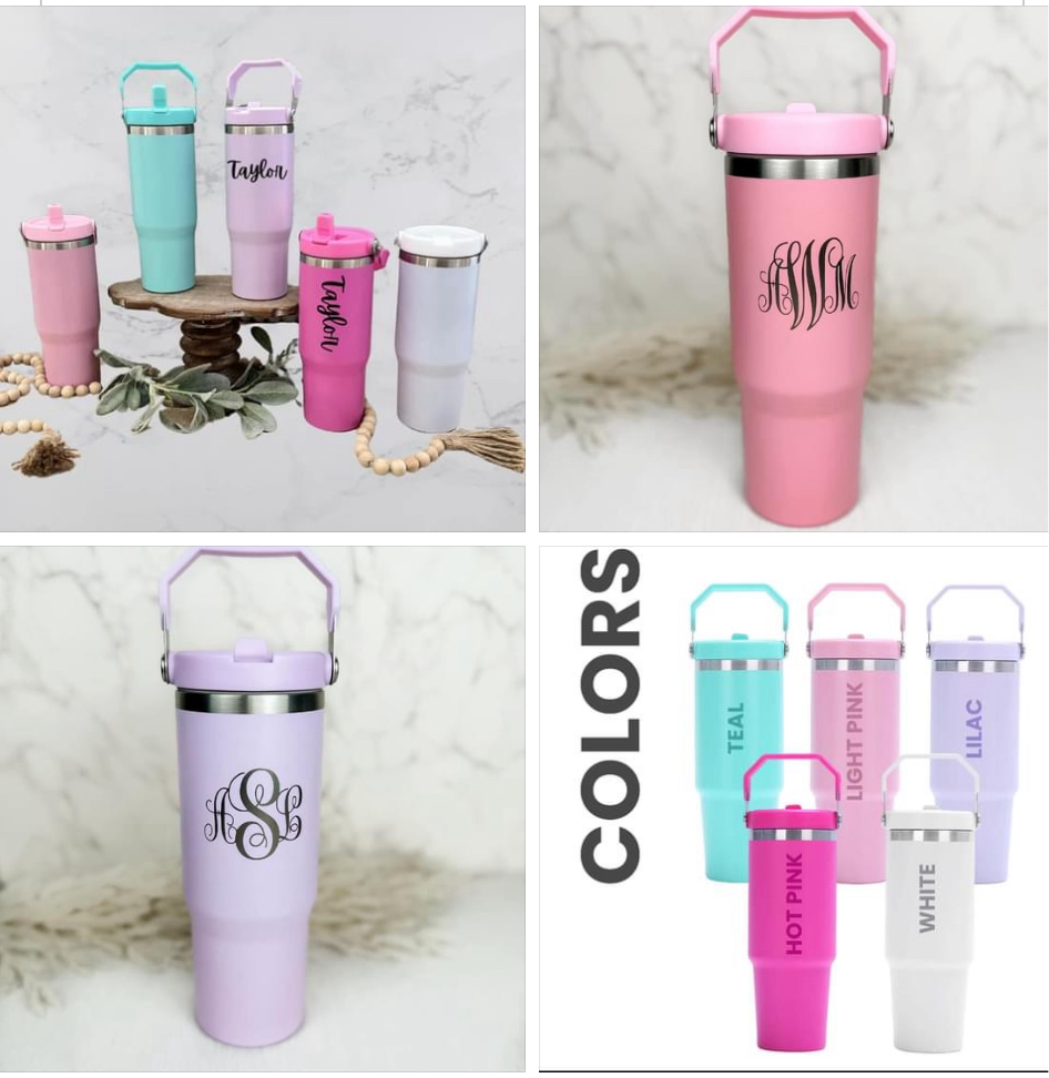 Blank Sublimation Tumbler I 30oz flipstraw tumblers