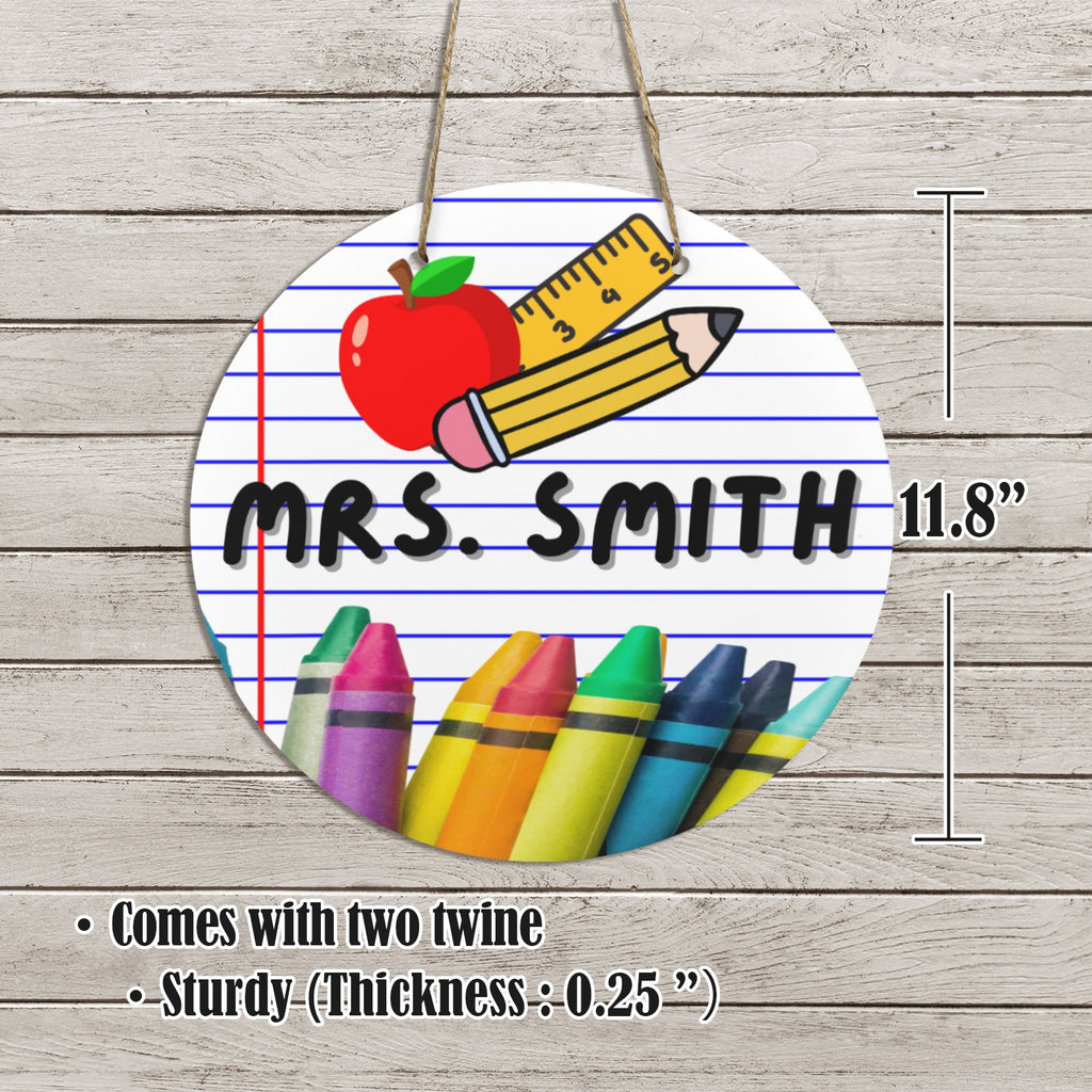 Notebook Paper Round Door Hanger