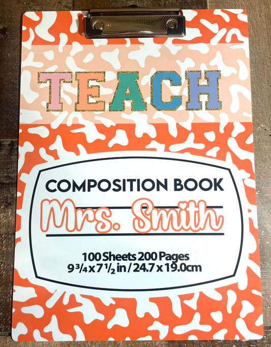 Personalized Teacher Acrylic Clipboard