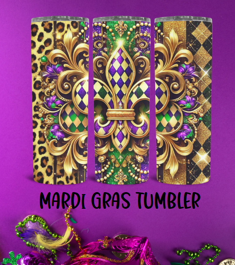 NOLA Mardi Gras Tumbler