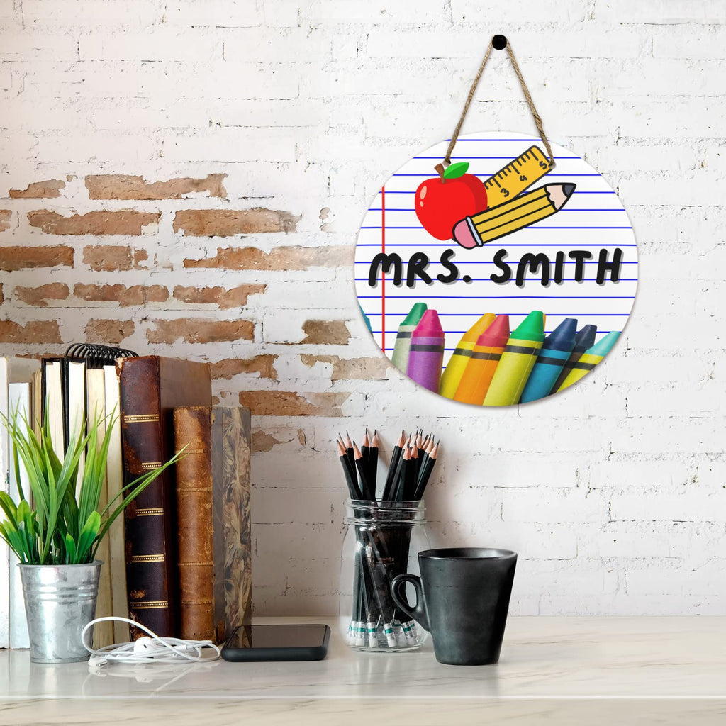Notebook Paper Round Door Hanger