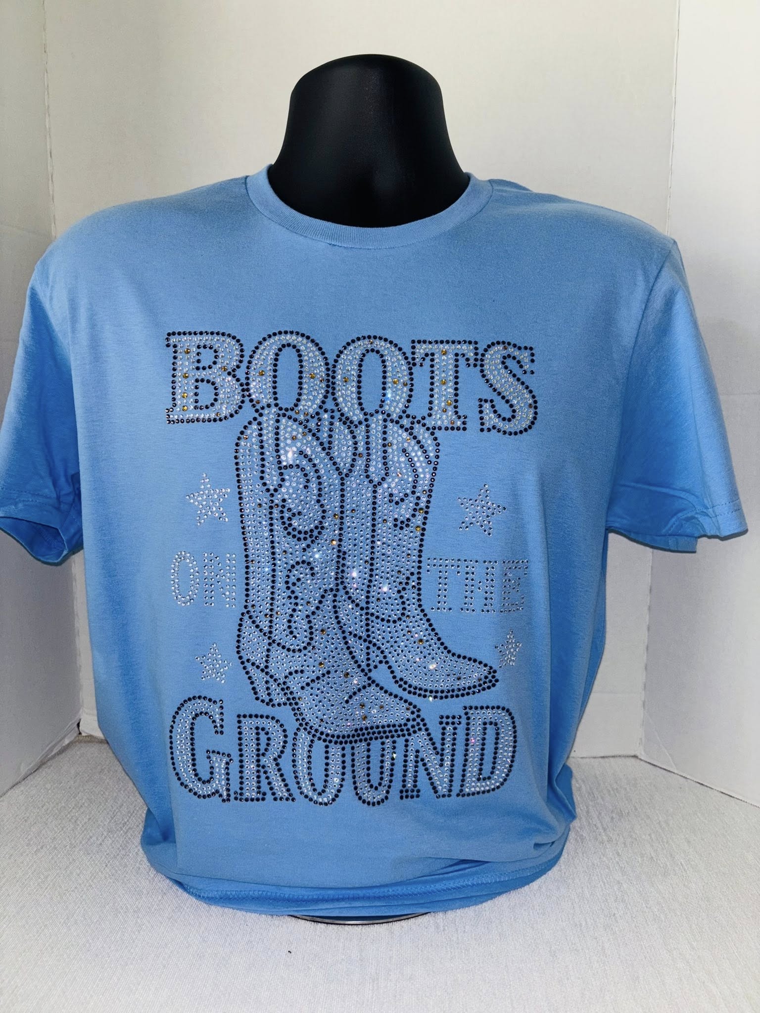 Boots on the Ground Rhinestone Tee.