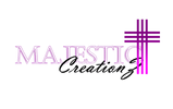 Logo with 'Majestic Creations' text and a hashtag symbol on a white background