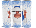 Sorority Inspired Tumbler Royal Blue and Pure White Hat