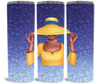 Sorority Inspired Tumbler blue and gold hat