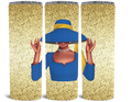 Sorority Inspired Tumbler Gold and Blue Hat