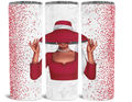 Sorority Inspired Tumbler White and Red Hat