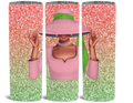 Sorority Inspired Tumbler Green and Pink Hat
