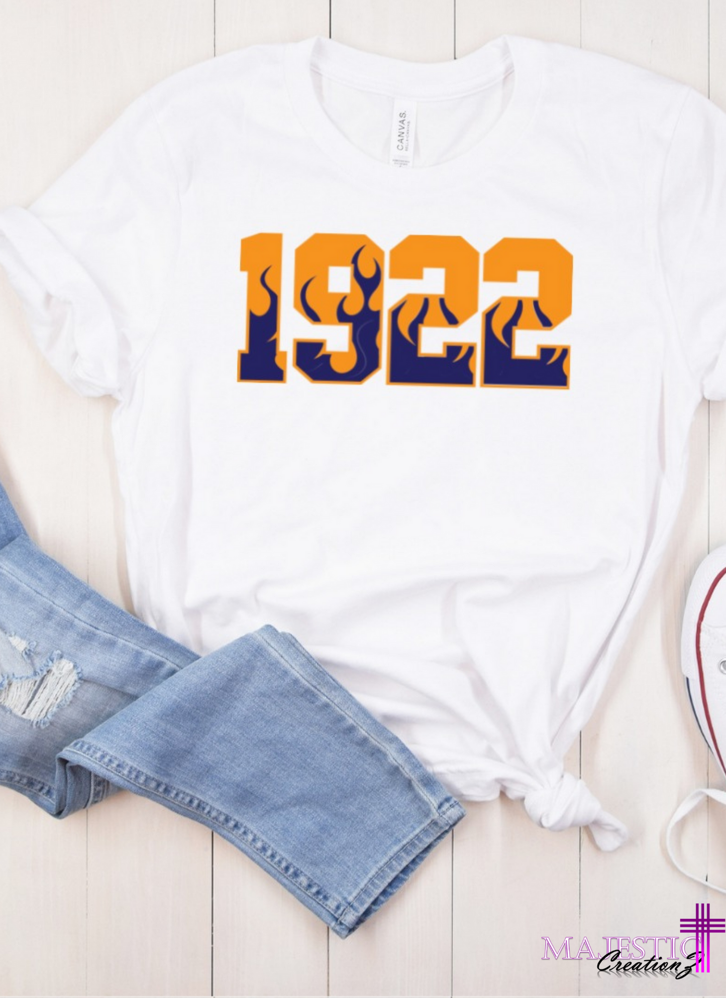 Sigma Sorority Inspired Tee Blue and Gold