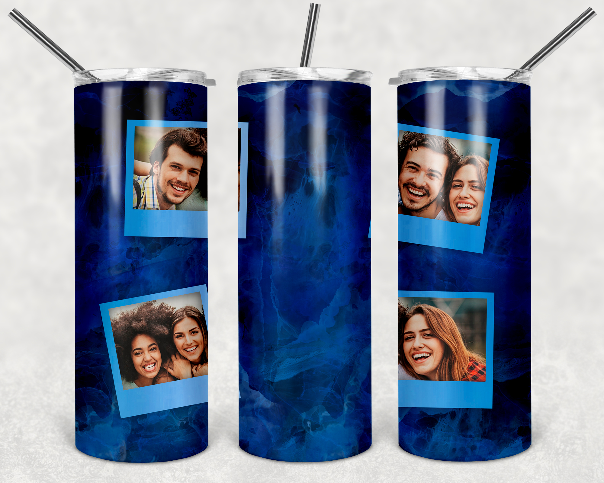 Blue Photo Tumbler