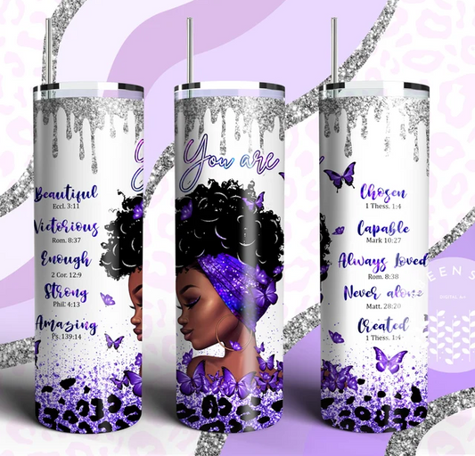 Purple You Are 20 oz Skinny Tumbler with Straw